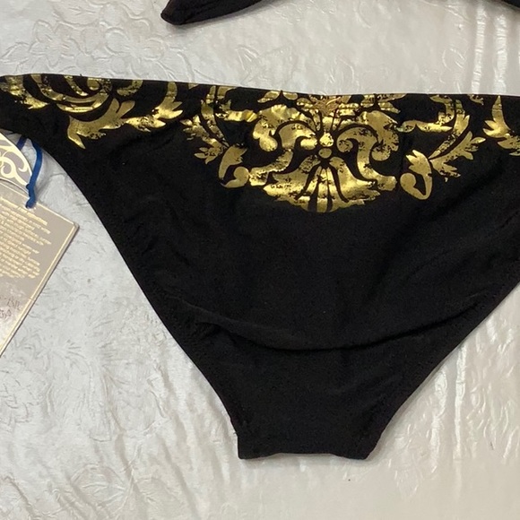 Lisa Blue Splash of Color top/TEMPLE DANCER bikini bottom - Black (#35) - Picture 7 of 16